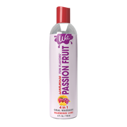 Passion Fruit Warming Lubricant bottle with fruit imagery.