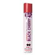 Black Cherry Warming Flavored Lubricant bottle with red cap.