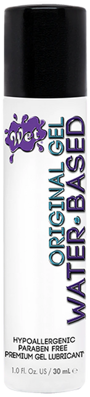 Wet Original water-based lubricant gel in a 1 oz bottle.