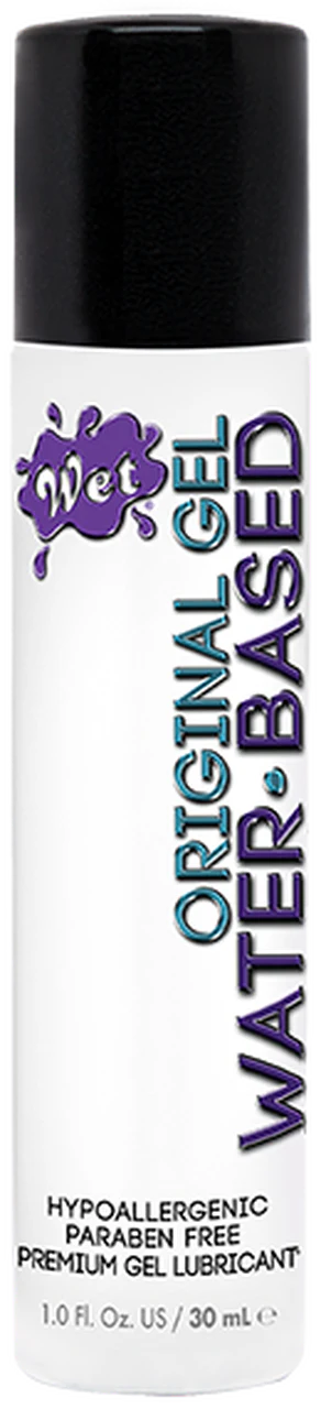 Wet Original water-based lubricant gel in a 1 oz bottle.