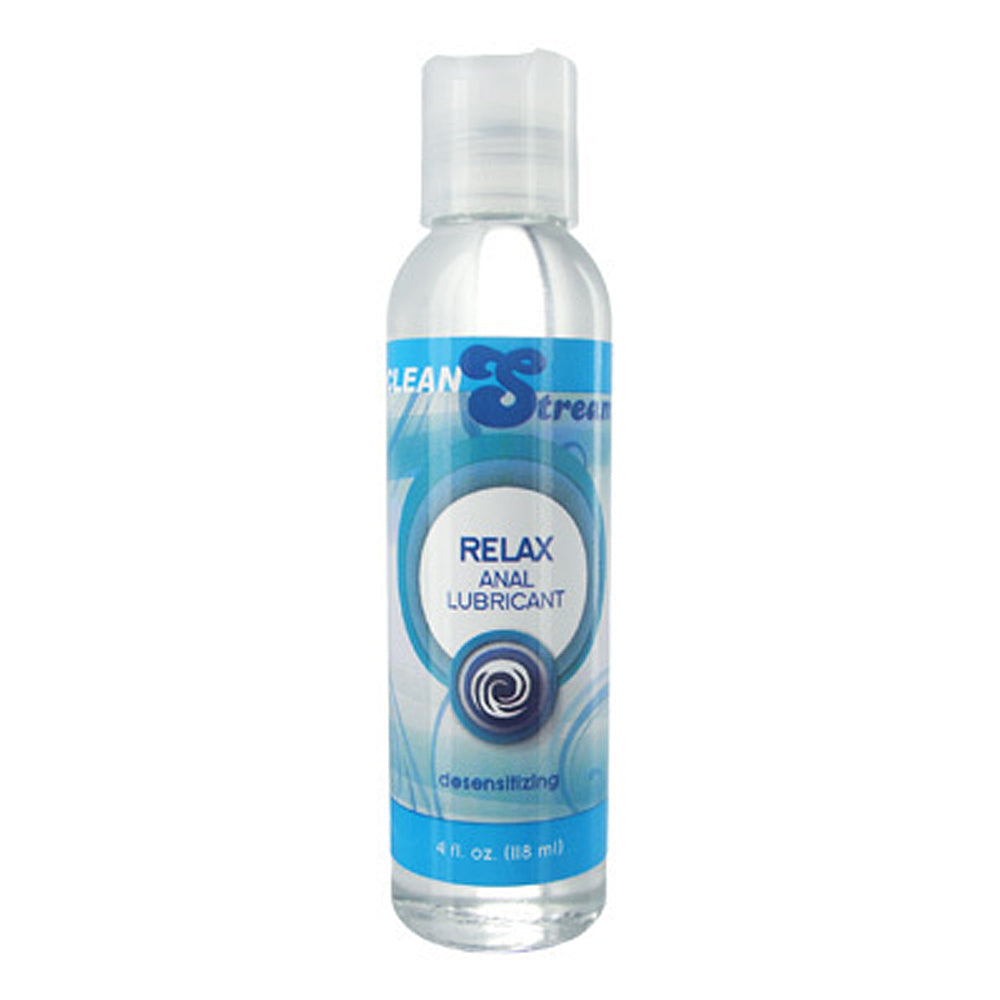 CleanStream desensitizing anal lubricant in a 4oz bottle.