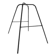 Black heavy-duty steel sex swing stand with a free-standing frame.