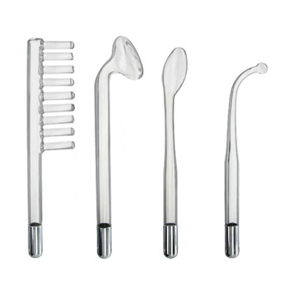 Four glass electrodes for a violet wand kit.
