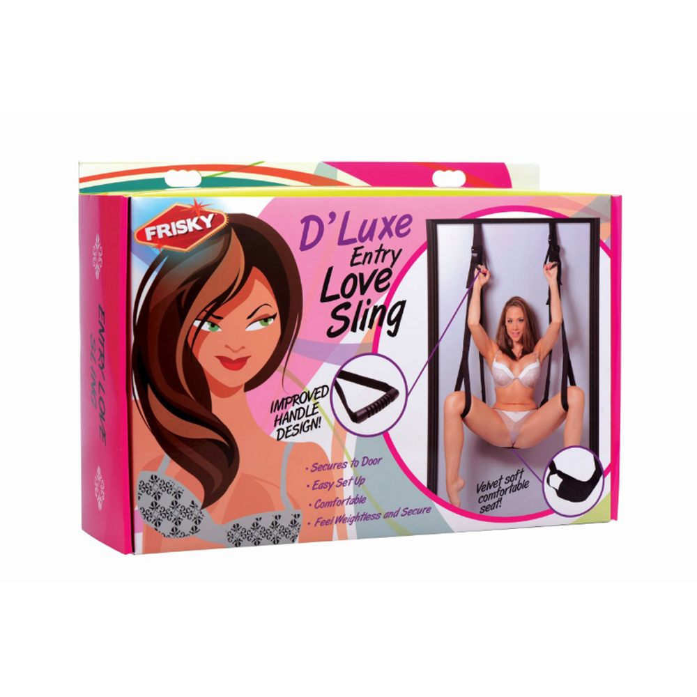D'Luxe Entry Love Sling with a woman in a doorway swing.