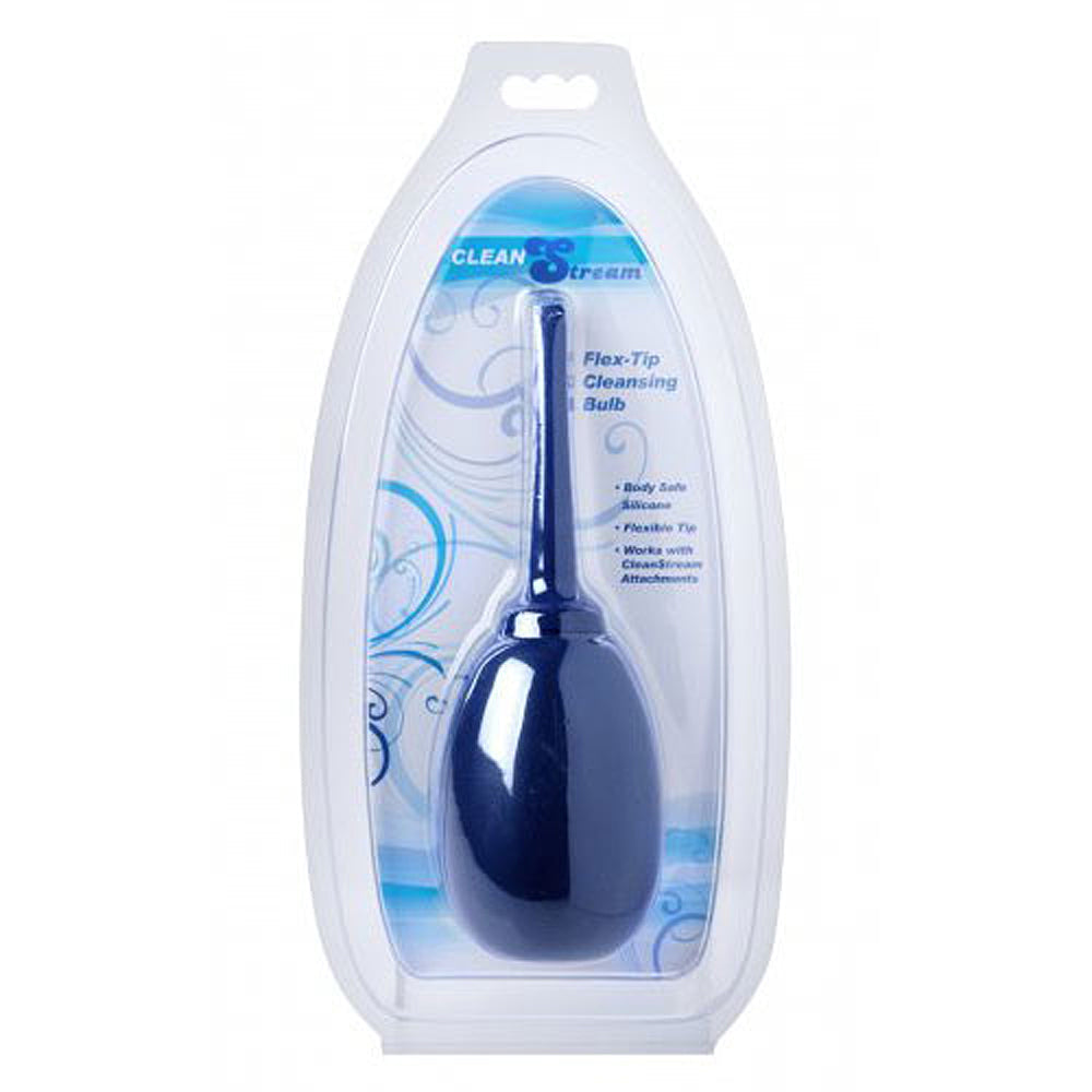 Blue CleanStream Flex-Tip Silicone Cleansing Bulb in packaging.
