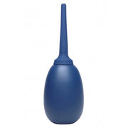 Blue silicone cleansing bulb with a flexible tip.