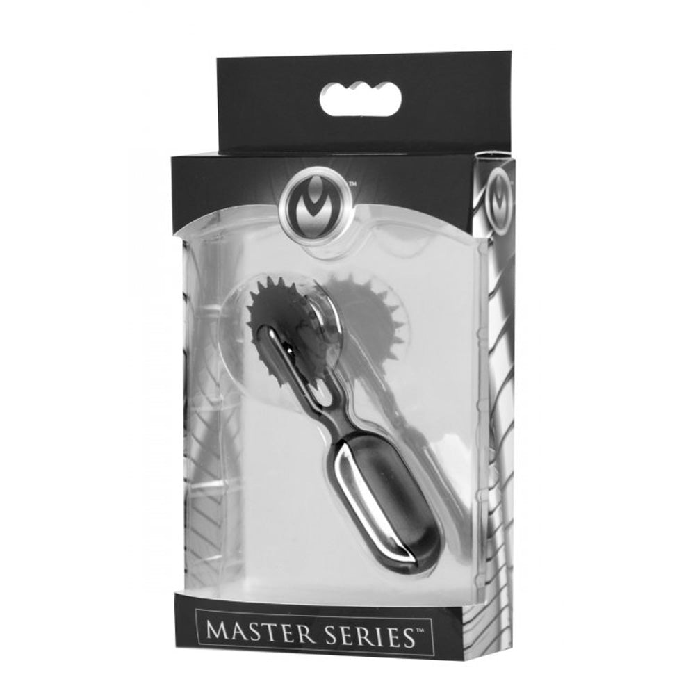 Black Master Series mini sensation pinwheel with spiked wheel in packaging.