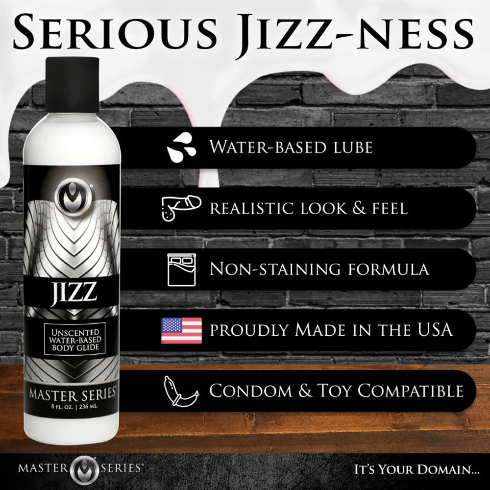 Unscented water-based lubricant in a white bottle with product features listed.