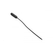 Black vibrating urethral sound with a long, flexible silicone shaft.