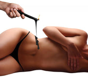 Black fetish drip candles for sensation play.