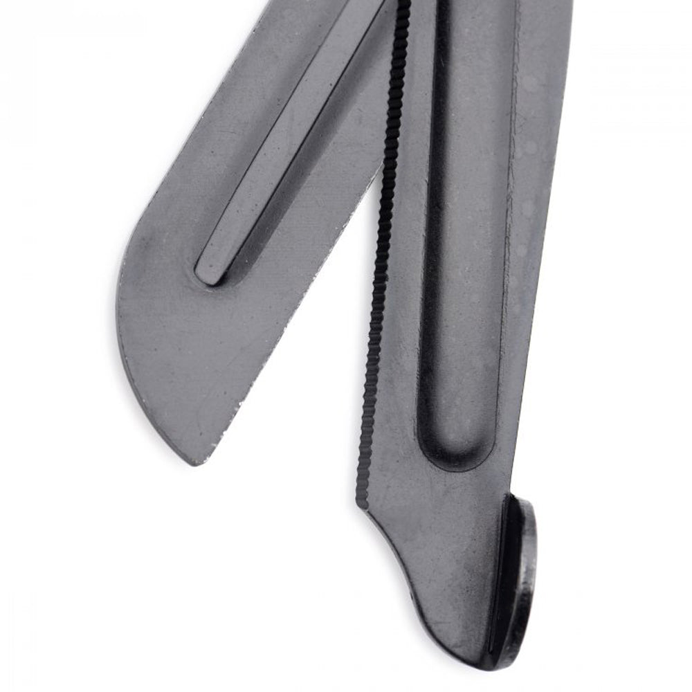 Black heavy duty stainless steel safety scissors with a blunt tip.