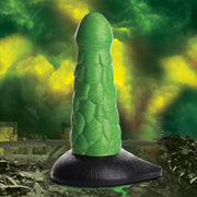 Radioactive Reptile dildo with suction cup base.