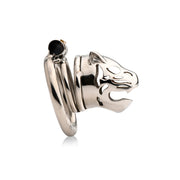 Locking chastity cage with a caged cougar design.