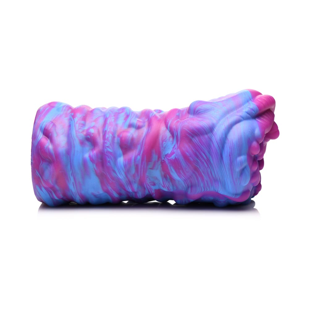 Cyclone Silicone Alien Fantasy Stroker in pink and blue.