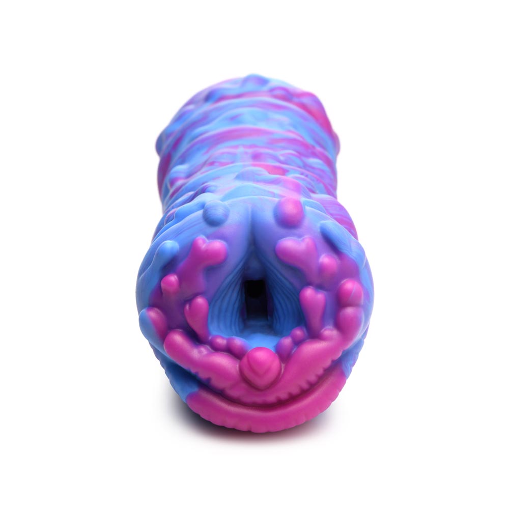 Cyclone Silicone Alien Fantasy Stroker in pink and blue.
