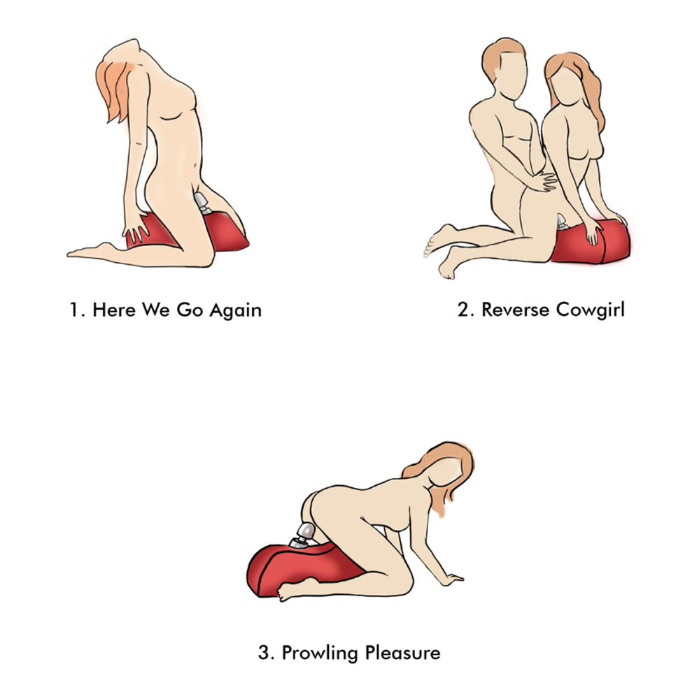Deluxe Wand Saddle Foam Positioning Pillow for Hands-Free Play in red.