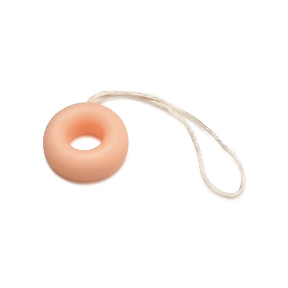 C-ring shaped soap on a rope.