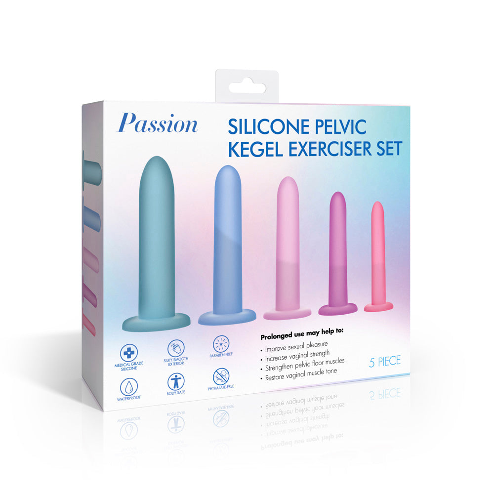 Passion Silicone Pelvic Kegel Exerciser Set with four dilators.