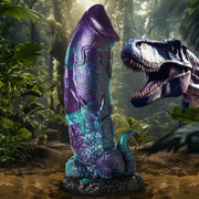 XL Dinosaur Silicone Fantasy Dildo with suction base.