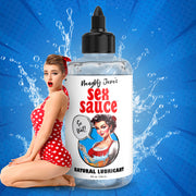 Naughty Jane's Sex Sauce natural water-based lubricant in an 8oz bottle.