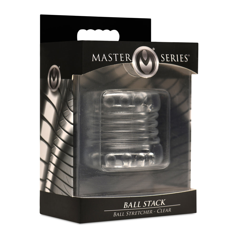 Clear stacked ball stretcher in its packaging.