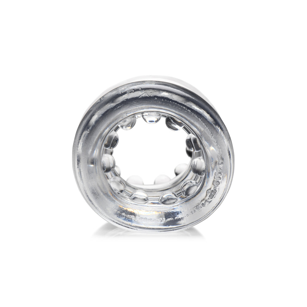 Clear TPE stacked ball stretcher with textured nubs.