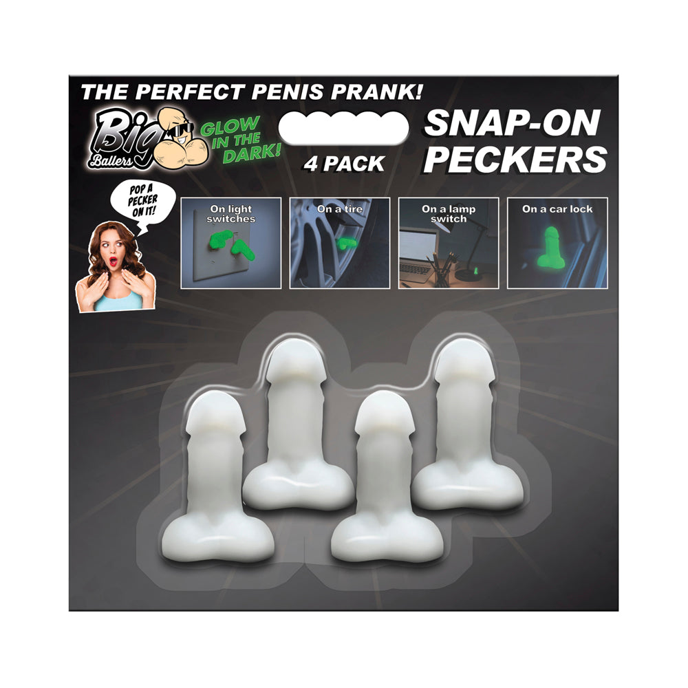 Four glow-in-the-dark mini silicone novelty dildos in a package.