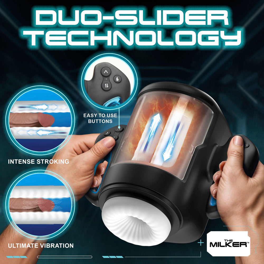 Cyber Milker masturbator with dual stroking and vibrating tunnels.