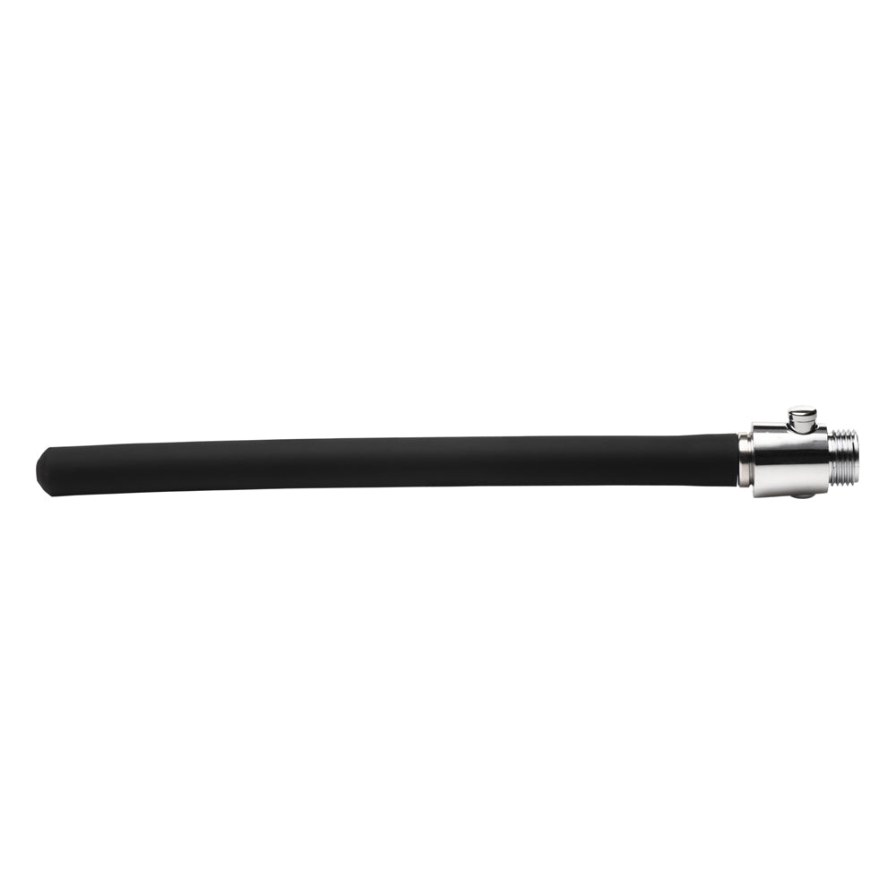 Silicone enema set with a 78-inch metal hose.