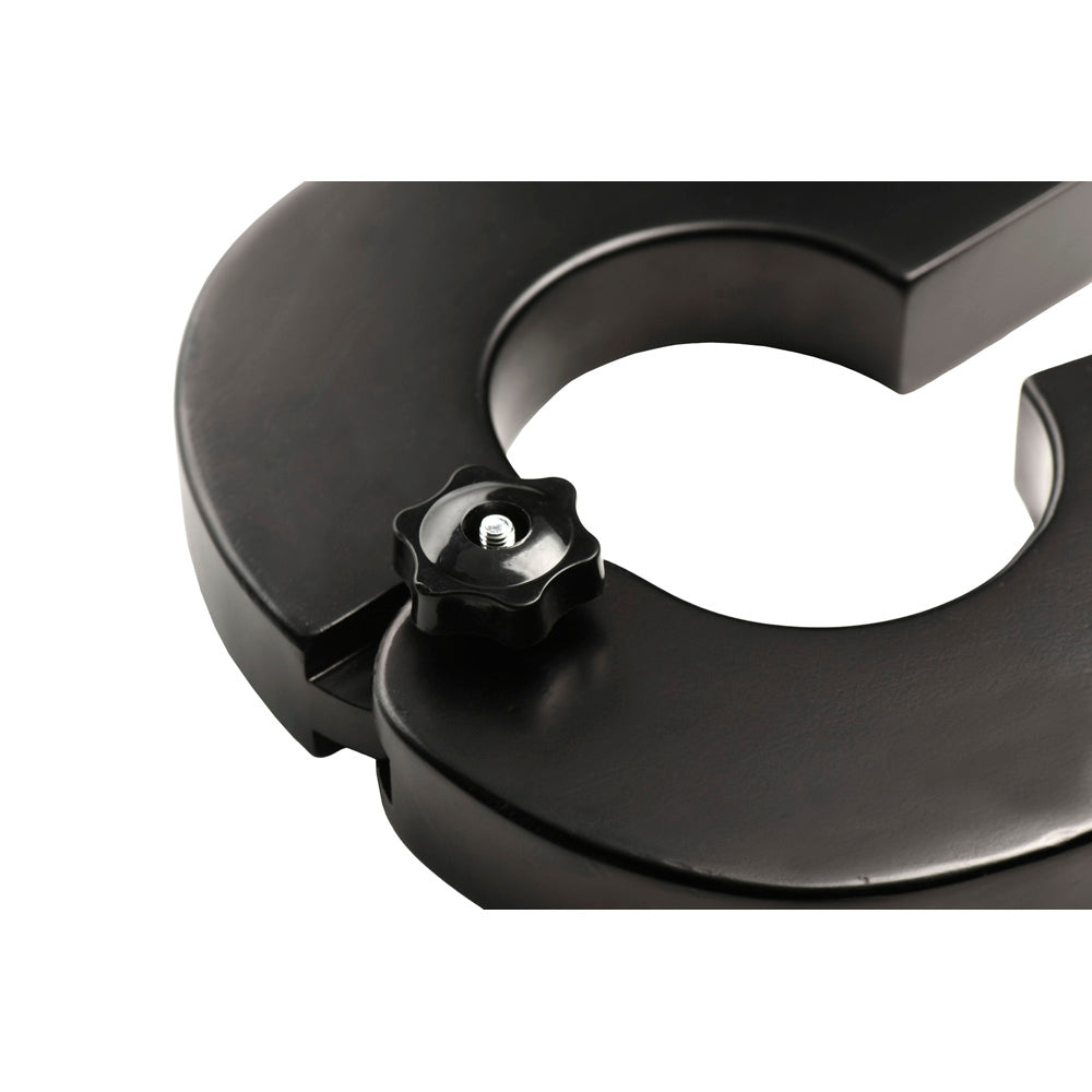 Black wood wrist and ankle restraint with a silver knob.