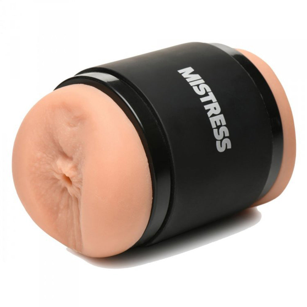 Mistress Double-Ended TPE Stroker with realistic pussy and ass openings.