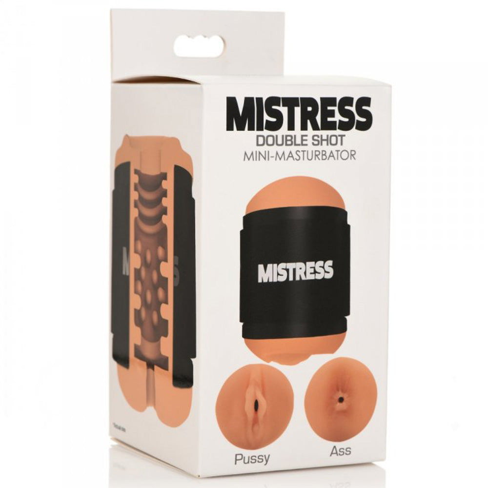 Mistress Double-Ended TPE Stroker with realistic pussy and ass ends.