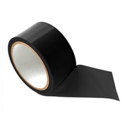 Black PVC bondage tape, 20m length, non-sticky.