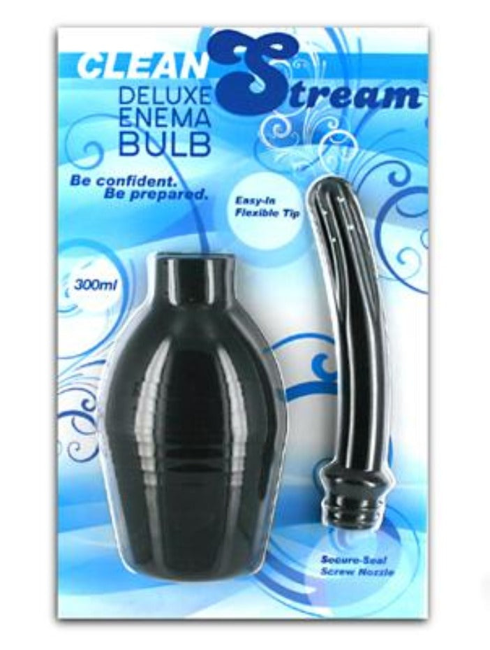 CleanStream 300ml silicone enema bulb set with flexible tip.