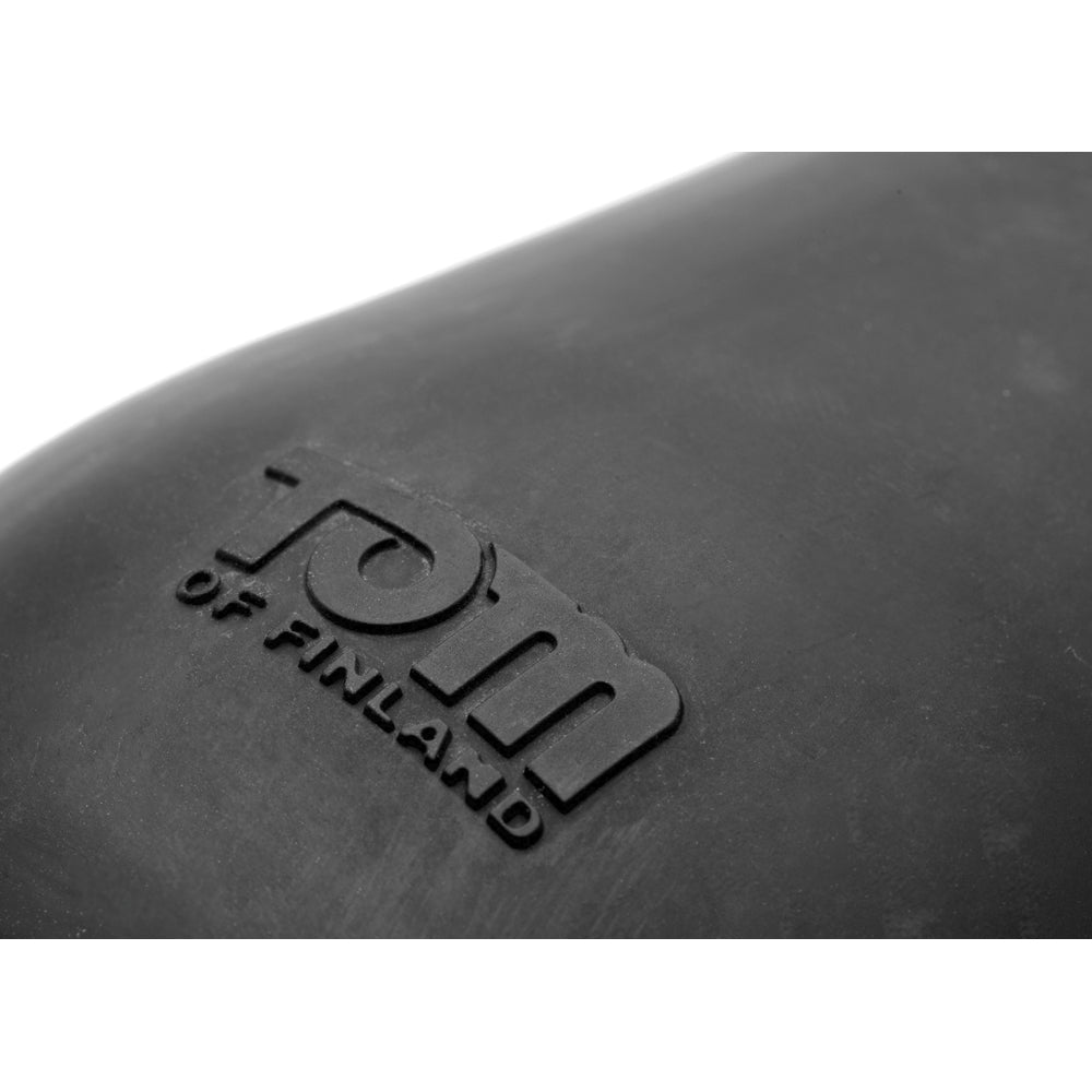 Black inflatable silicone dildo with "Tom of Finland" logo.