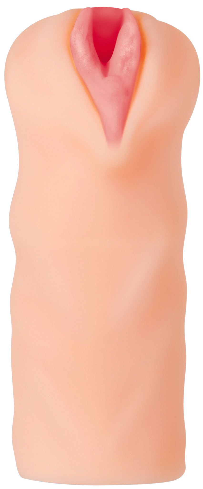 Realistic vaginal stroker with a beaded channel.