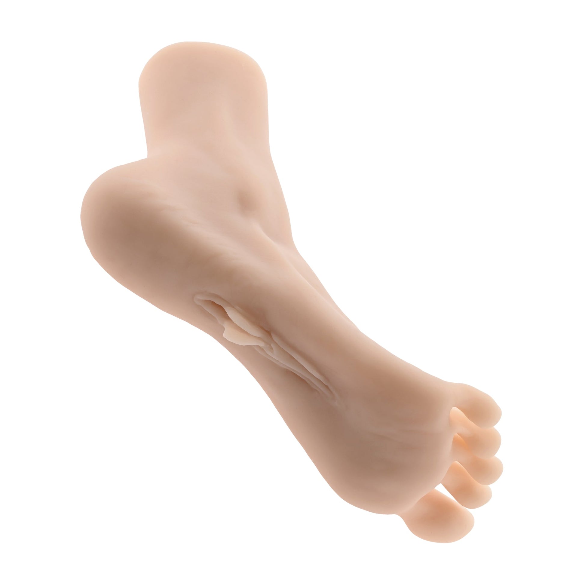 Realistic TPE foot fetish toy with lifelike toes and arch.