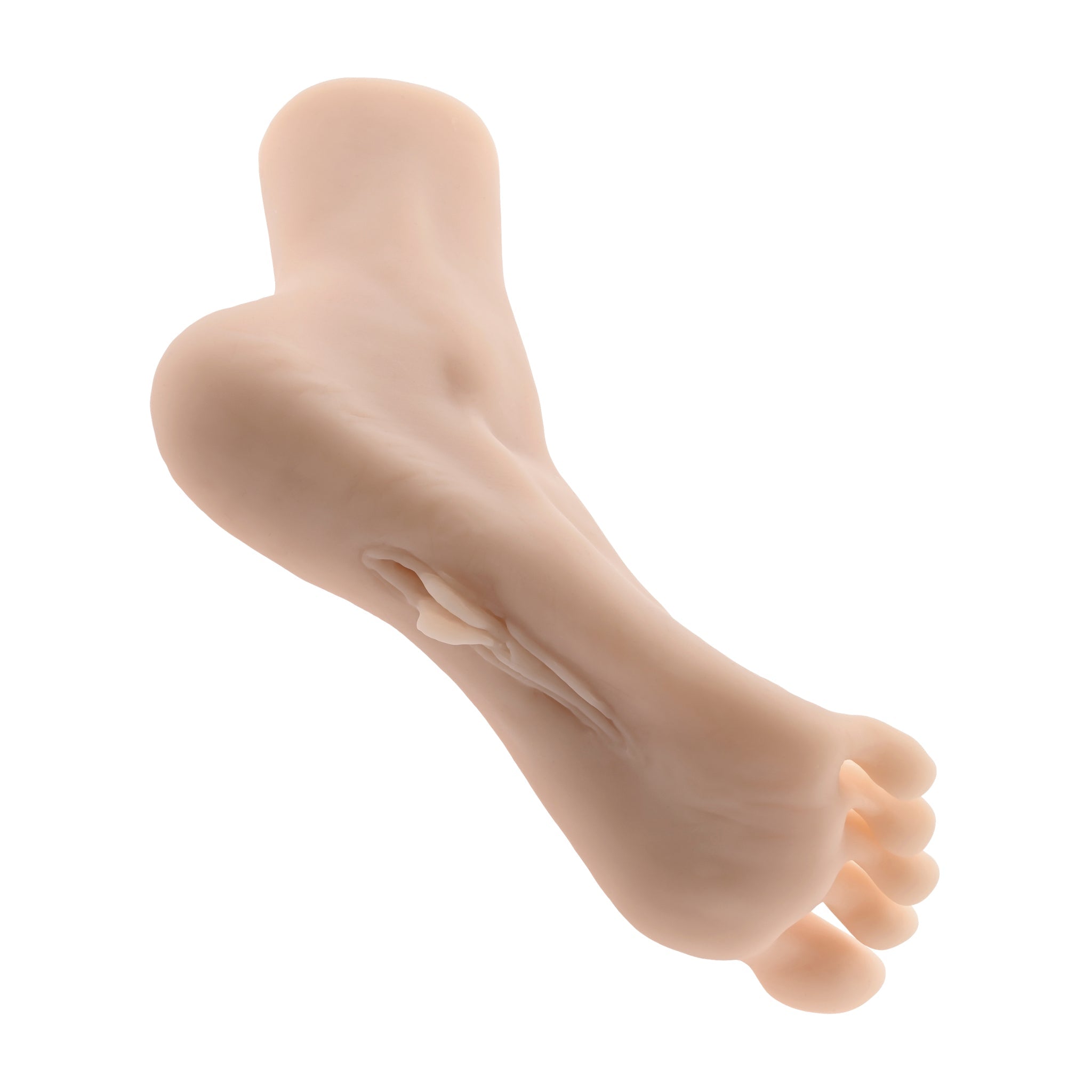 Realistic TPE foot fetish toy with lifelike toes and arch.