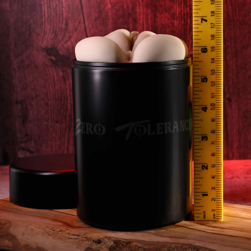 Riley Reid dual entry stroker in a black waterproof canister.