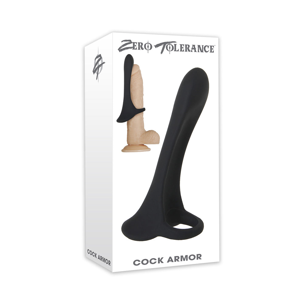 Zero Tolerance Cock Armor silicone ring on its packaging.