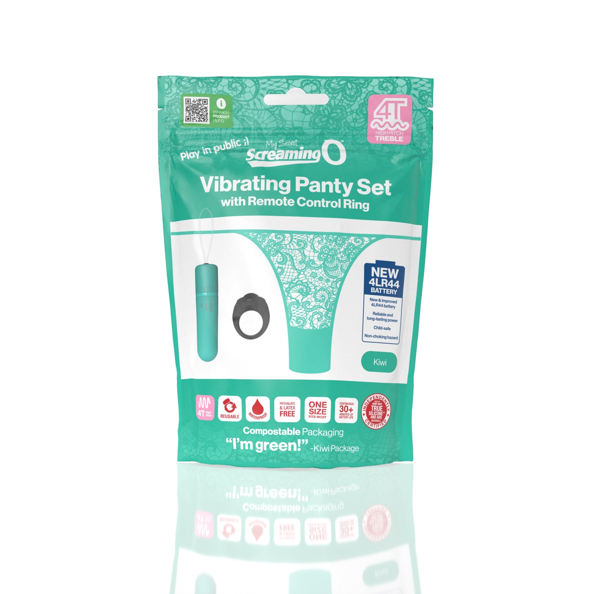 Screaming O vibrating panty set with remote control ring and 4T bullet.
