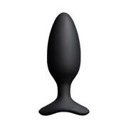 Black app-controlled vibrating butt plug with a flared base.