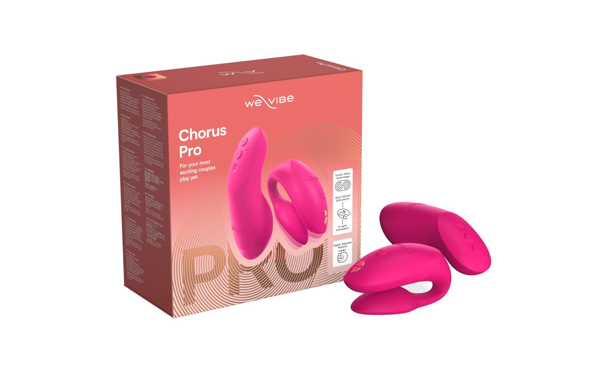 Pink We-Vibe Chorus Pro couples vibrator with haptic remote.