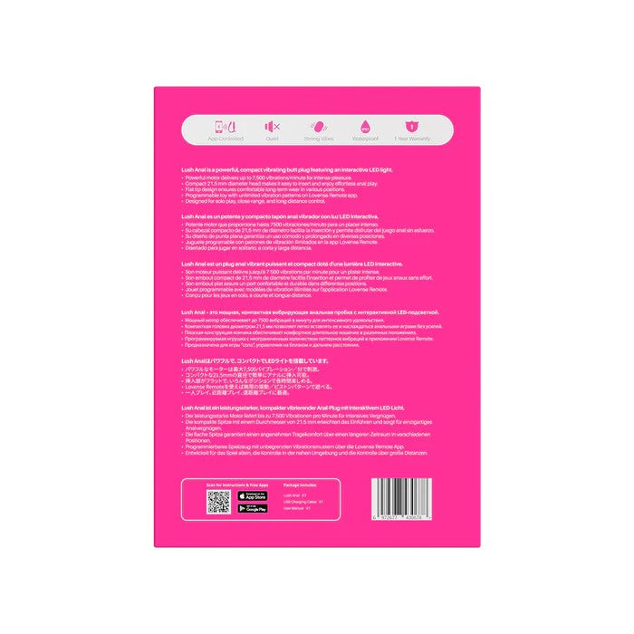 Lovense Lush Anal App-Controlled Vibrating Butt Plug