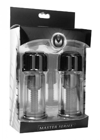 Master Series twist-action nipple suckers in packaging.
