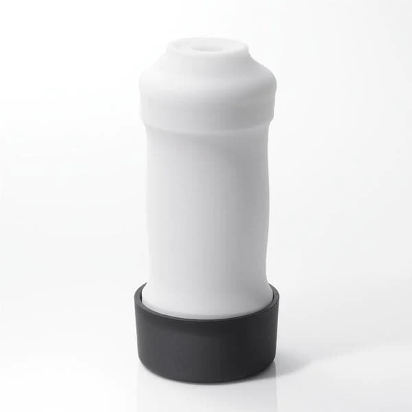 Tenga 3D Polygon reusable male masturbator with textured sleeve.