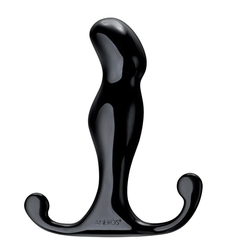 Black Aneros Progasm Jr. prostate massager with dual stimulation tabs.