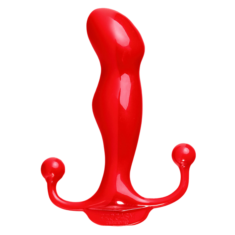 Red Aneros Progasm hands-free prostate massager with dual stimulation.