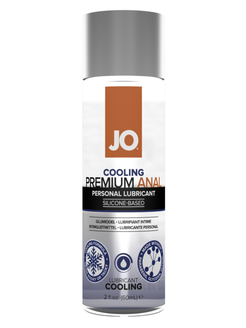JO Cooling Premium Anal Personal Lubricant, silicone-based, 2 fl oz.
