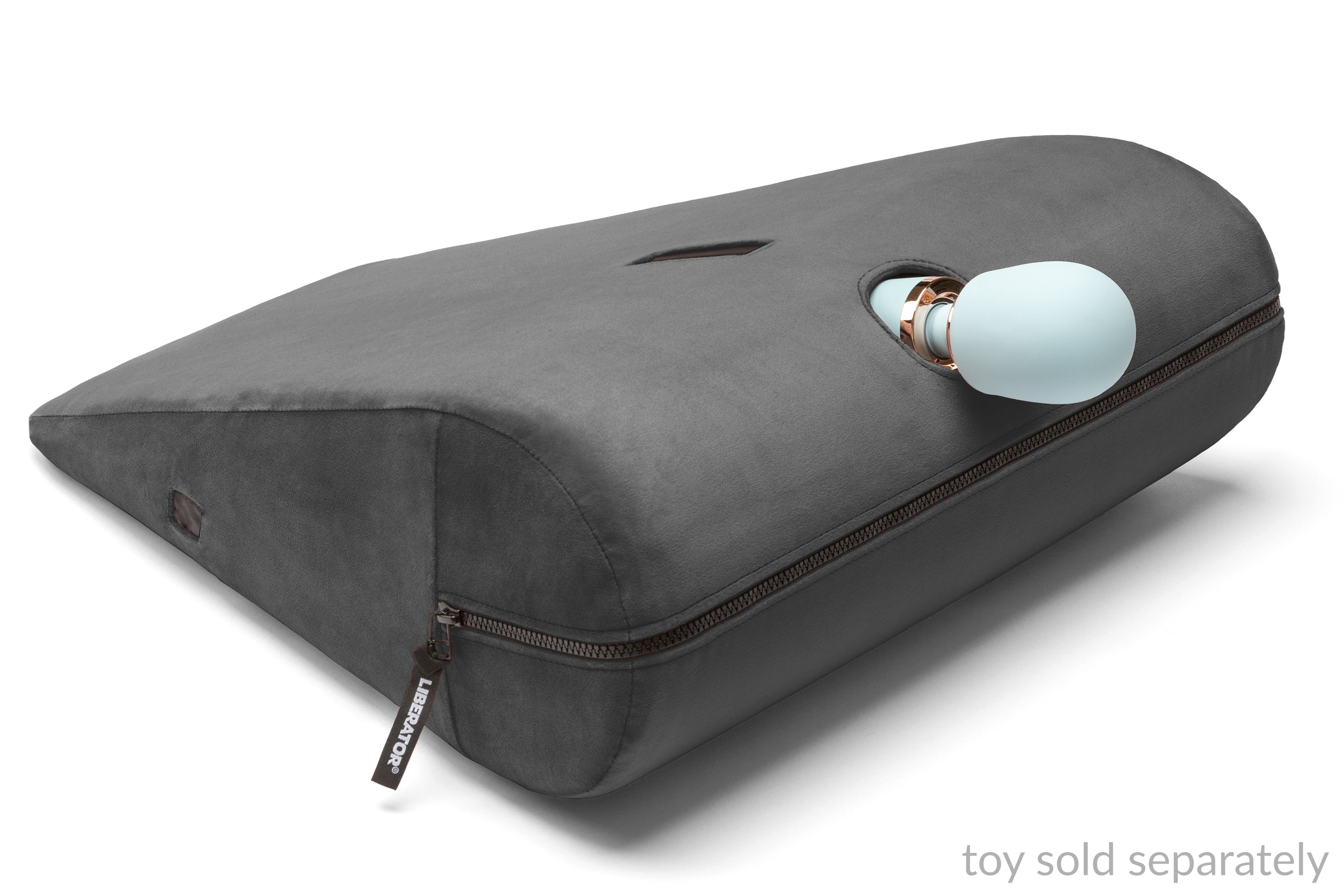 Black Liberator Axis toy mount positioning pillow with a wand inserted.